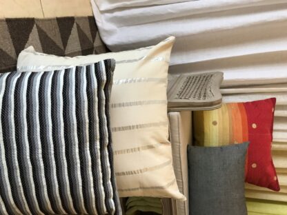 Bold Silver Stripes Euro Sham - Image 5